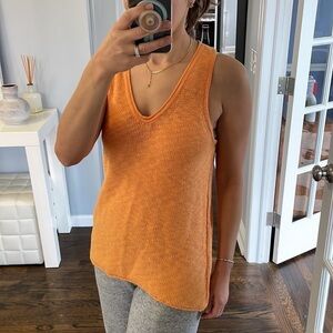 Athleta Orange Buena Vista Knit Top